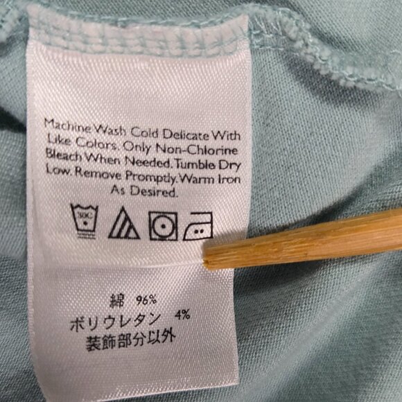 Eddie Bauer Blue Sleeveless Wrap Collar Top XL Cotton Spandex‎ Tank Blouse - Picture 8 of 13